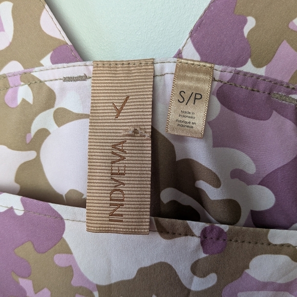NWT ! INDYEVA VANE Short Overalls Camo Size Small Color Purple, Green And Cream - Picture 8 of 15